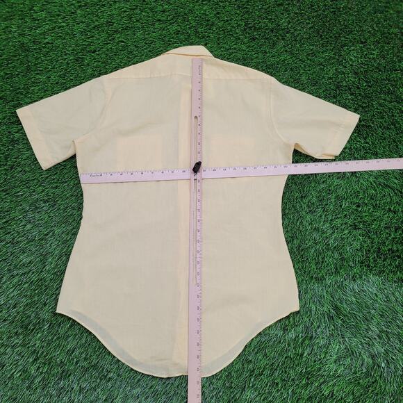 Vintage 70s Sears MOD Button Shirt Medium 21x31 Long-Tails - Picture 6 of 12